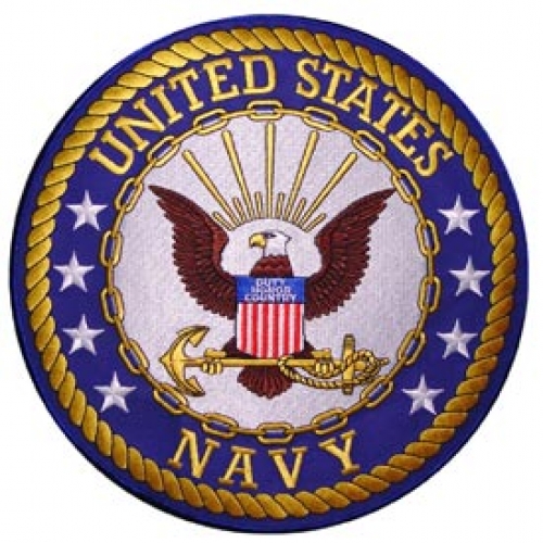 USN LOGO 10" PATCH  