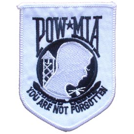 POW MIA WHITE PATCH  