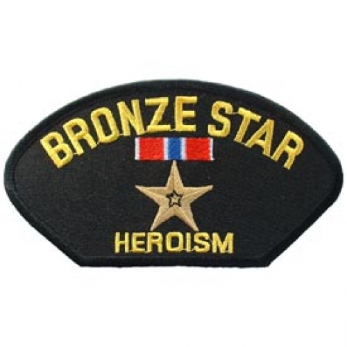 BRONZE STAR HAT PATCH  