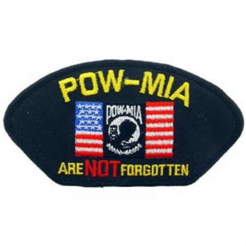 POW MIA W/FLAG HAT PATCH  