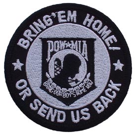 POW MIA ROUND PATCH  