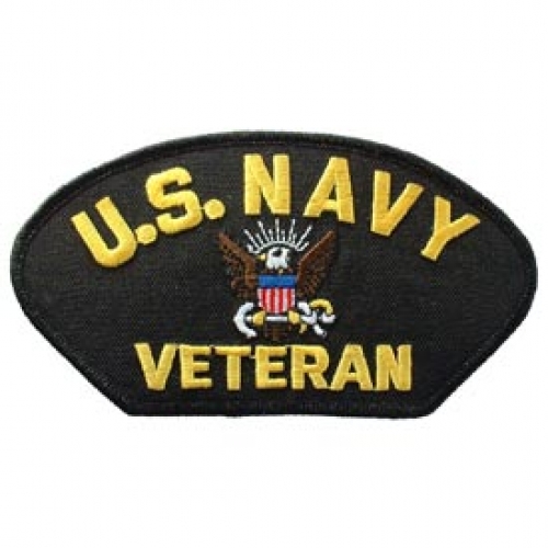US NAVY VETERAN HAT PATCH  