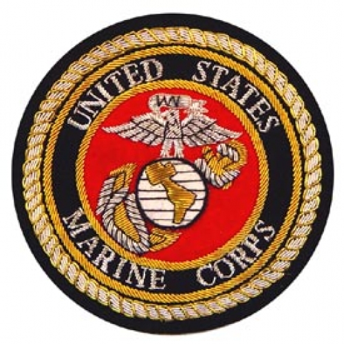 USMC GOLD BULLION PATCH 4"  