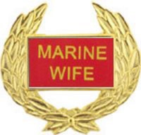 MARINE WIFE WREATH PIN  