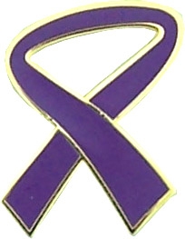 PURPLE REMEMBRANCE RIBBON PIN  