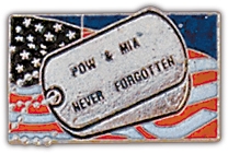 POW NEVER FORGOTTEN PIN  