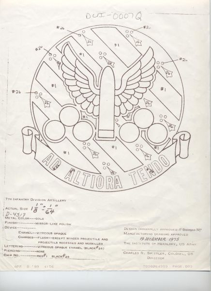7 INF DIV ARTY  (AD ALTIORA TENDO)   
