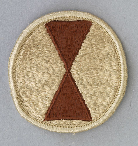 Army Patch: 7th Infantry Division - Desert Sew on    