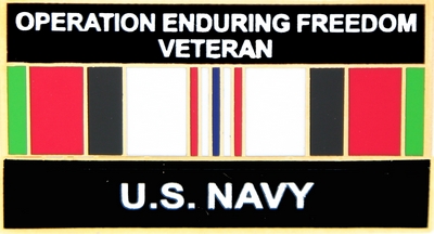 USN ENDURING FREEDOM VET PIN  