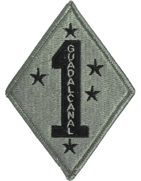 Army ACU Patch: 1st Marine Division - with Fastener 