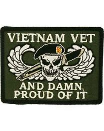 VIETNAM VET DAMN PROUD OF IT PATCH  