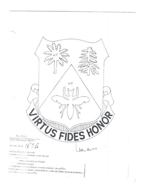 518 REGT BCT  (VIRTUS FIDES HONOR)   