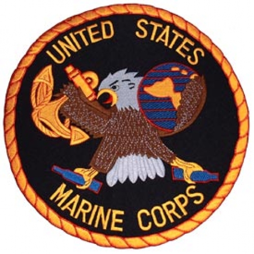 MARINE LOGO 9 3/4" PATCH  
